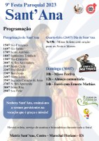 9ª Festa Paroquial em honra a Sant’Ana acontecerá neste final de semana