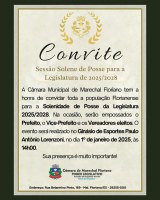 Convite para a Sessão Solene de Posse da Legislatura 2025/2028.