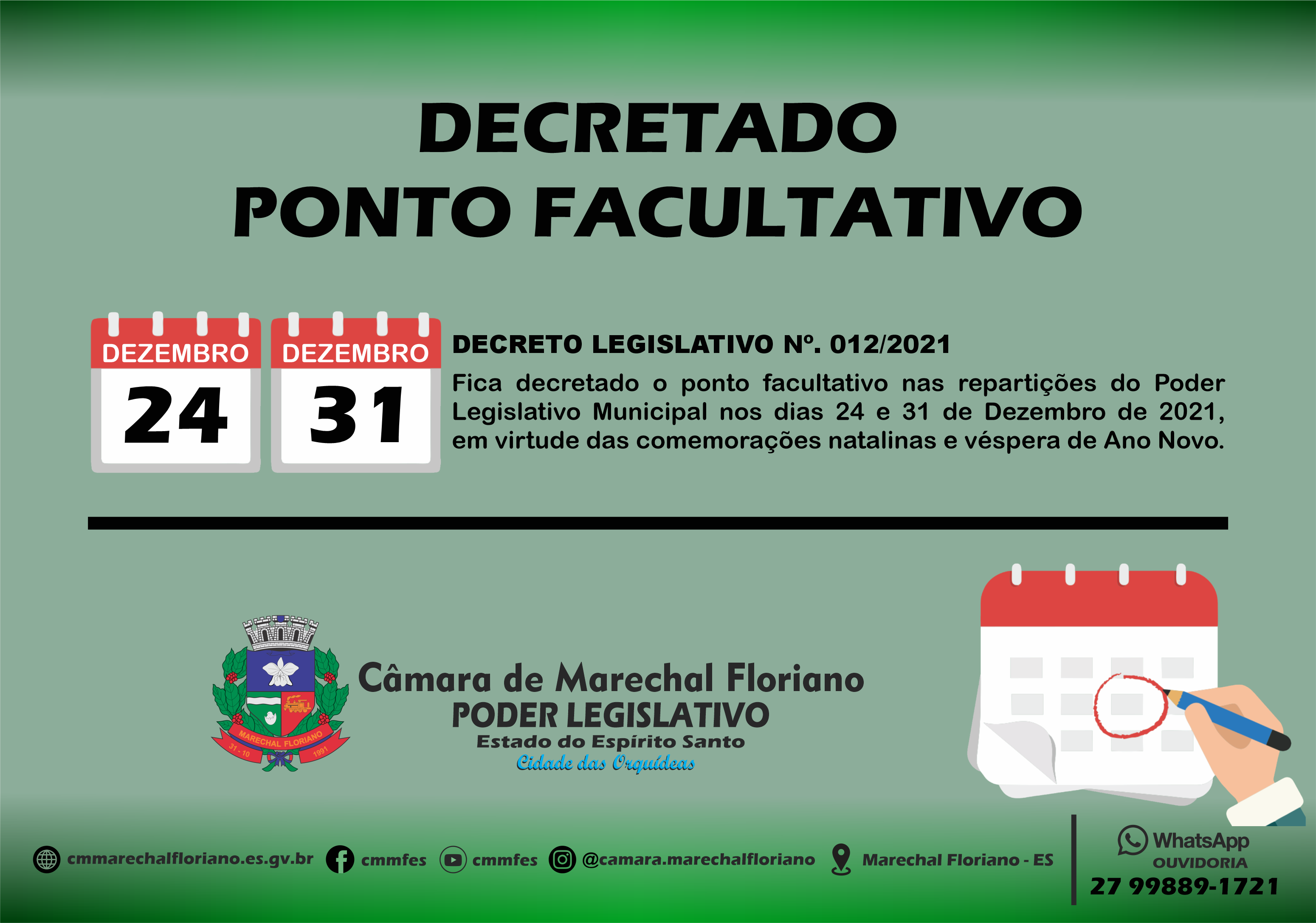 DECRETO PONTO FACULTATIVO.