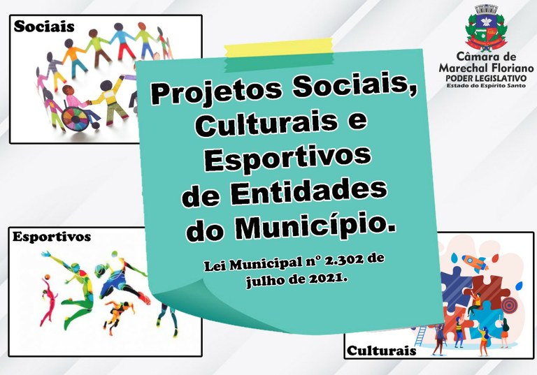 Projetos Sociais, Culturais e Esportivos de Entidades do Município