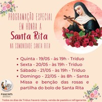 Programação Especial em Honra a Santa Rita