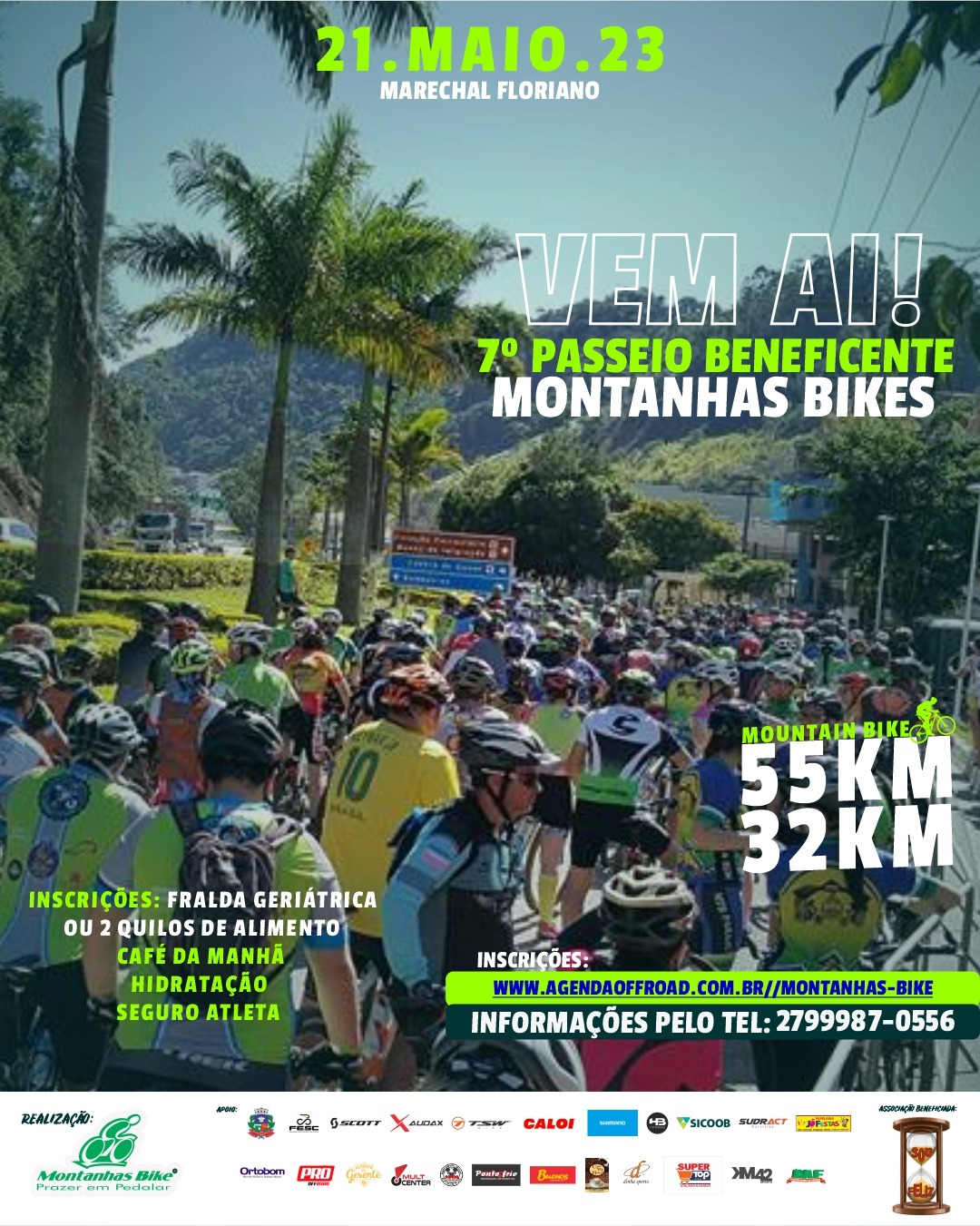 7º Passeio Beneficente Montanhas Bike reunirá centenas de participantes em Marechal Floriano.