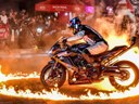 Adrenalina e diversão com manobras radicais com motos em Marechal Floriano