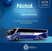 Ônibus da Águia Branca Encanta Marechal Floriano com Magia Natalina.
