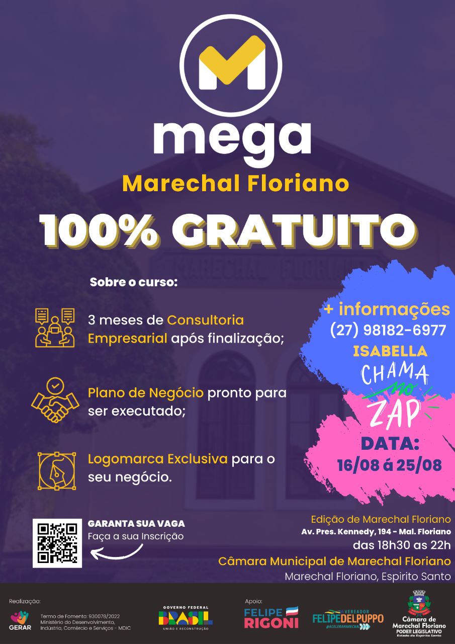 Programa MEGA promove curso gratuito na Câmara Municipal voltado para o empreendedorismo 