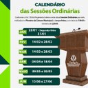 Câmara Municipal de Marechal Floriano apresenta calendário das Sessões Ordinárias de 2023.